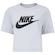 Blusa Cropped Nike Tee Sportswear Essential - Feminina CINZA MESCLA