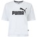 Blusa Feminina Manga Curta Cropped Puma Essentials Logo Tee BRANCO