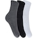 Kit de Meias Under Armour Cano Alto Core Cotton Crew Adulto - 3 Pares - 40 a 45 PRETO/CINZA/BRANCO