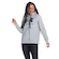 Blusa de Moletom Under Armour Feminina com Capuz Rival Fleece Log CINZA/PRETO