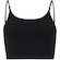 Top Fitness sem Bojo Oxer Baixa Sustentação Alças Cotton - Adulto PRETO