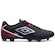 Chuteira de Campo Umbro Attak Eternal - Adulto PRETO/VERMELHO