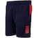 Calção do Barcelona Infantil Fardamento AZUL ESC/VERMELHO