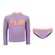 Conjunto de Natação Infantil com Camiseta Manga Longa Oxer com Proteção Solar UV 50 Play Roxo Cla/Laranja