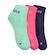 Kit de Meias ASICS Lic Cano Curto Quarter com 3 Pares - Adulto CINZA/ROSA