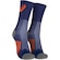 Meia Cano Médio ASICS Adulto Rally Crew AZUL/LARANJA