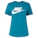 Camiseta Feminina Nike Manga Curta Sportswear Essential Icon AZUL/BRANCO