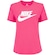Camiseta Feminina Nike Manga Curta Sportswear Essential Icon ROSA/BRANCO