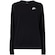 Blusão Feminino Nike Club Fleece Crew PRETO/BRANCO