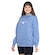 Blusão Feminino Mizuno com Capuz Big Logo AZUL CLARO