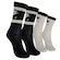 Kit de Meia Nike Cano Longo Everyday Essential Crew - Adulto - 2 Pares PRETO/BRANCO
