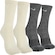 Kit de Meias Cano Alto Nike Everyday Plus Cush Crew com 2 Pares - Adulto Preto/Amarelo Cla