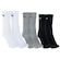 Kit de Meias Cano Alto Nike Everyday Lightweight Crew com 3 Pares - Adulto BRANCO