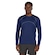 Camiseta Masculina Oxer Manga Longa Recortada AZUL ESCURO