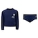 Conjunto Infantil Oxer Camiseta Manga Longa + Sunga com Proteção UV AZUL ESCURO