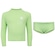 Conjunto Infantil Oxer Camiseta Manga Longa + Sunga com Proteção UV VERDE CLARO
