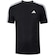 Camiseta Masculina adidas Manga Curta Essentials 3 Listras PRETO/BRANCO