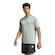 Camiseta Masculina adidas Manga Curta Essentials 3 Listras VERDE/BRANCO