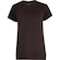 Camiseta Oxer Feminina Alongada Abertura Lateral MARROM