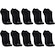 Kit de Meia Oxer Cano Curto Respirável - Adulto - 10 Pares PRETO