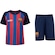 Kit de Uniforme Barcelona Infantil Camiseta + Calção AZUL ESC/VERMELHO