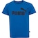 Camiseta Infantil Puma Essentials Logo Tee AZUL/PRETO