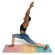 Tapete de Yoga Viva Zen CBB Viagem Aquarela 183x61 cm LARANJA/AZUL CLARO