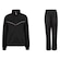 Conjunto de Agasalho Oxer Feminino Politrico Bolso Recortes PRETO/ROSA