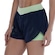 Short Feminino Oxer Duplo Laser Cut com Bermuda Interna AZUL ESC/VERDE CLA