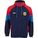 Jaqueta Corta-Vento Barcelona Masculina com Capuz AZUL ESC/VERMELHO