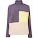 Blusão Feminino ASICS Meio Zíper Casual ROXO/AMARELO