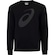 Blusão Masculino ASICS sem Capuz Moletom Careca com Espíral PRETO