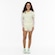 Blusão Feminino ASICS com Capuz Leve Assimétrica BRANCO/AMARELO CLARO