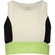 Top Fitness sem Bojo Lauf Baixa Sustentação Cravina Adulto BRANCO/VERDE