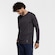 Camiseta Masculina Oxer Manga Long Flat Mescla CINZA ESCURO
