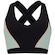 Top Fitness com Bojo Removível Oxer Alça Cruzada Textura Média Sustentação Adulto PRETO/VERDE CLA