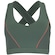 Top Fitness com Bojo Removível Oxer Alça Cruzada Textura Média Sustentação Adulto VERDE ESC/LARANJA