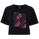 Camiseta Feminina Oxer Manga Curta Estampada PRETO/ROSA