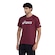 Camiseta Masculina ASICS Manga Curta Meia Malha Raglan VINHO/BRANCO