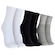 Kit de Meias Cano Médio Oxer com 3 Pares Atoalhada Tamanho 34 a 38 Adulto BRANCO/CINZA