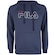 Blusão Masculino Fila com Capuz Letter Outline AZUL ESCURO