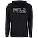Blusão Masculino Fila com Capuz Letter Outline PRETO/BRANCO