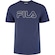 Camiseta Masculina Fila Manga Curta Letter Outline AZUL ESCURO