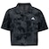 Camisa Cropped Feminina adidas All Over Print CINZA ESCURO