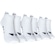 Kit de Meia adidas Cano Baixo 3 Pares Adulto BRANCO