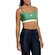 Top Fitness sem Bojo adidas Baixa Sustentação Latin Fit Solid Adulto VERDE ESC/VERDE CLA