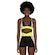 Top Fitness com Bojo Fixo Fit Dance Baixa Sustentação Alças Elástico Adulto PRETO/BEGE