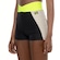 Short Feminino Fit Dance Transpassado Recortado Preto/Bege