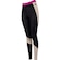 Calça Legging Feminina Fit Dance Elástico Recortada PRETO/ROSA