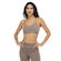 Top Fitness com Bojo Nike Baixa Sustentação Dri-Fit Indy SPT BRA MARROM